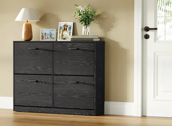 SONGMICS Výklopný topánkovník Vasagle Klein 105,5 cm čierny
