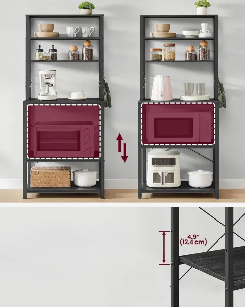 SONGMICS Kuchynský regál Vasagle Vogues 60 cm čierny