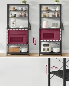 SONGMICS Kuchynský regál Vasagle Vogues 60 cm čierny