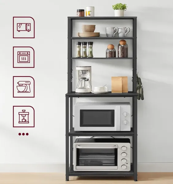 SONGMICS Kuchynský regál Vasagle Vogues 60 cm čierny