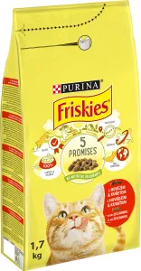 Purina Granule pre mačky Friskies hovädzie, kuracie a zelenina 1,7 kg
