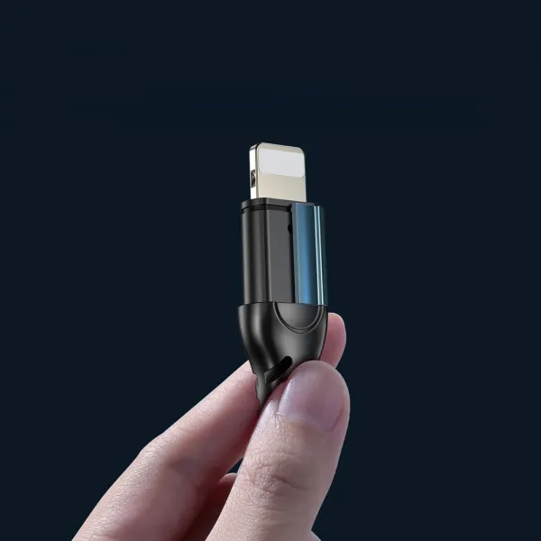 Joyroom N10 3x kábel USB / Lightning 0.25m + 1.2m + 2m, červený