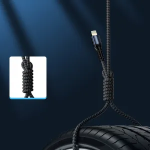 Joyroom N10 3x kábel USB / Lightning 0.25m + 1.2m + 2m, červený