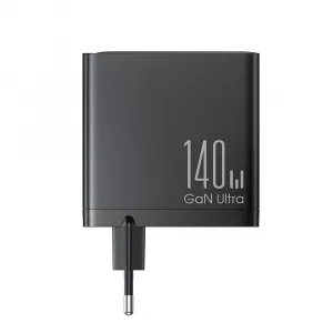 Joyroom Gan Ultra sieťová nabíjačka USB / 3x USB-C 140W + kábel USB-C, čierna
