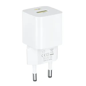 MG WWCEAC GaN sieťová nabíjačka USB / USB-C 33W, biela