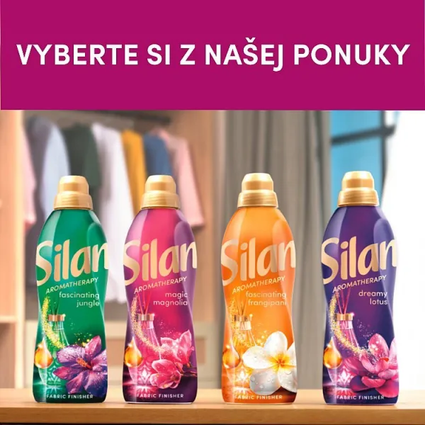 Silan Aromatherapy Magic Magnolia koncentrovaný avivážny prostriedok na textílie 62 praní 1364 ml
