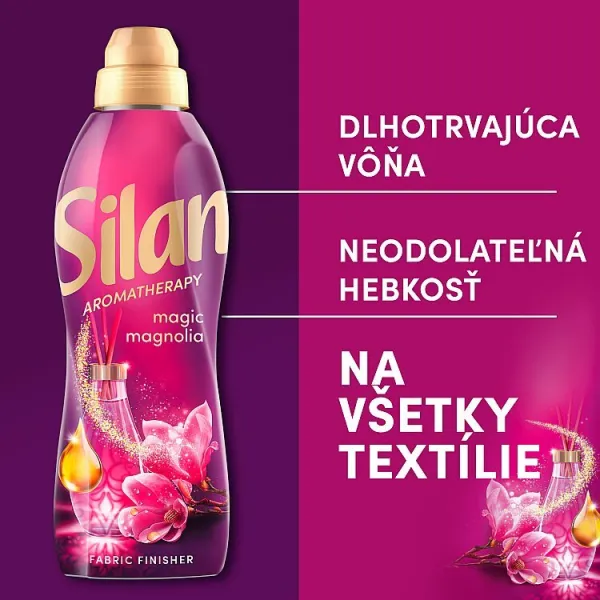 Silan Aromatherapy Magic Magnolia koncentrovaný avivážny prostriedok na textílie 62 praní 1364 ml