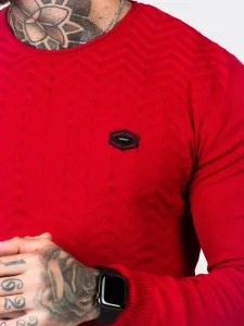 Pánsky sveter CIPO & BAXX CP240 RED Farba: Červená, Konfekčná veľkosť: S