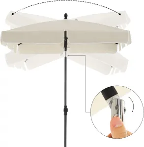 SONGMICS Záhradný slnečník Drone béžový