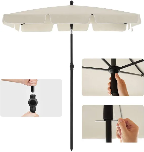 SONGMICS Záhradný slnečník Drone béžový