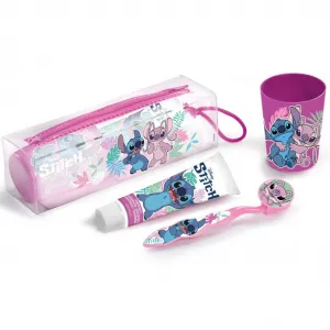 Set na dentálnu hygienu Stitch zubná kefka + zubná pasta + téglik