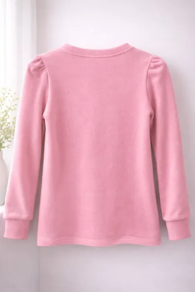 Fashionkids Dievčenské ružové tričko s ozdobnou mašľou Farba: Ružová, Veľkosť: 164