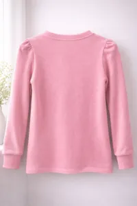 Fashionkids Dievčenské ružové tričko s ozdobnou mašľou Farba: Ružová, Veľkosť: 164