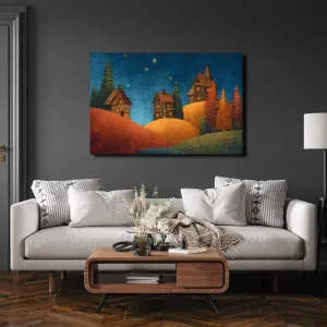Obraz čarovná vianočná dedinka
