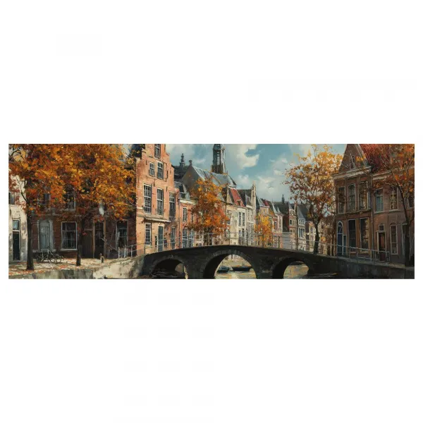 Obraz architektúra nad vodným kanálom