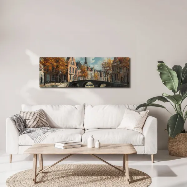 Obraz architektúra nad vodným kanálom
