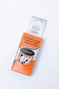 Biele okrúhle šnúrky Corbby