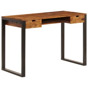 vidaXL Stôl z akáciaového dreva a ocele 110x55x78 cm