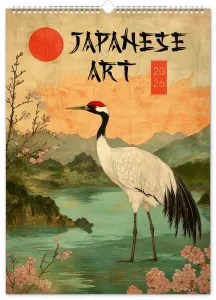 Nástenný kalendár Vintage plagáty – japonské umenie 2026, 33 x 46 cm