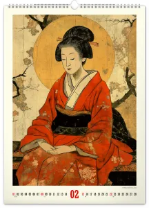 Nástenný kalendár Vintage plagáty – japonské umenie 2026, 33 x 46 cm