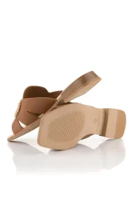 Šľapky Karl Lagerfeld Petalo Brooch Slide Tan Lthr