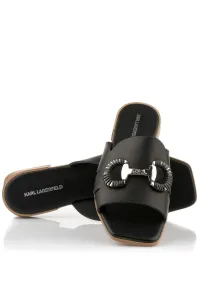 Šľapky Karl Lagerfeld Petalo Brooch Slide Black Lthr
