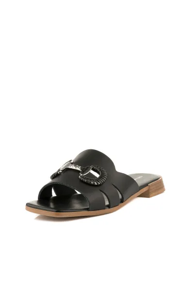Šľapky Karl Lagerfeld Petalo Brooch Slide Black Lthr