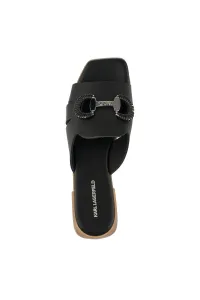 Šľapky Karl Lagerfeld Petalo Brooch Slide Black Lthr