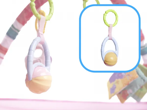 Deka na zem pre deti Activity GYM & FOLDABLE PLAY MAT FC042 ružová