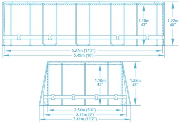 Bazén BESTWAY Power Steel Rattan Swim Vista 5,49 x 2,74 x 1,22 m - 56716 TP56716