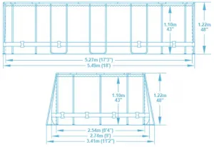 Bazén BESTWAY Power Steel Rattan Swim Vista 5,49 x 2,74 x 1,22 m - 56716 TP56716