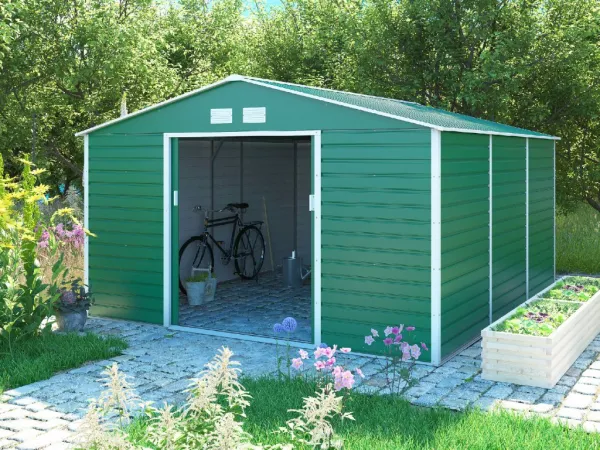 Záhradný domček G21 GAH 1300 - 340 x 382 cm, zelený PE63900586