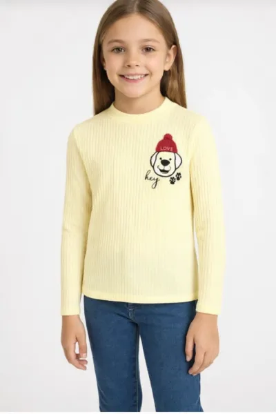 Fashionkids Dievčenský rebrovaný top  NATALKA Farba: Biela, Veľkosť: 122