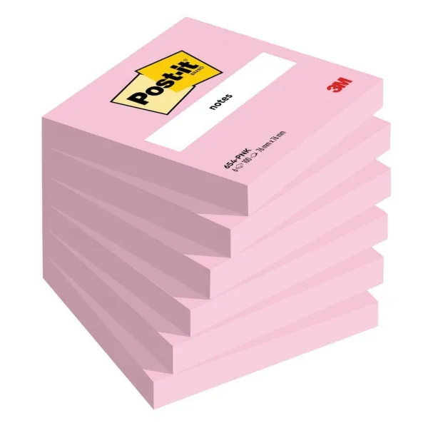 Samolepiaci bloček Post-it 76x76 ružový 6 x 100 lístkov