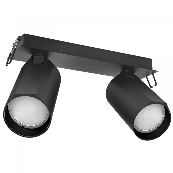 DECOREUM Zapustená stropná lampa BORA KJ2104 2xGU10 čierna