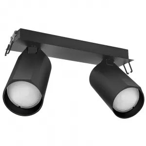 DECOREUM Zapustená stropná lampa BORA KJ2104 2xGU10 čierna