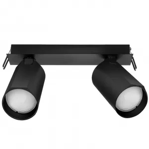 DECOREUM Zapustená stropná lampa BORA KJ2104 2xGU10 čierna