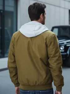 Prechodná bunda pre pánov s kapucňou zelená