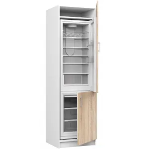 Ak furniture Skriňa na vstavanú chladničku S 60cm Artus biela/sonoma