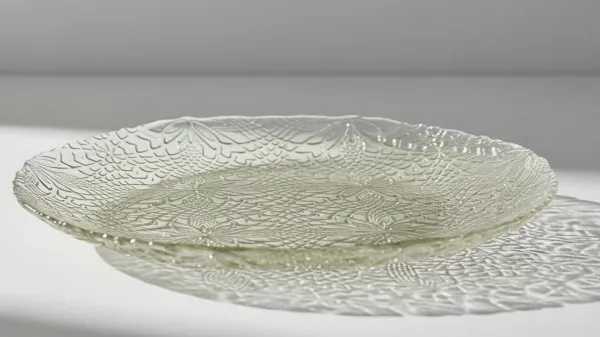 Mondex Sklenený servírovací tanier SIMPLICITY 21 cm zelený