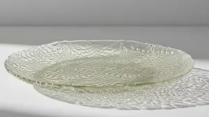 Mondex Sklenený servírovací tanier SIMPLICITY 21 cm zelený