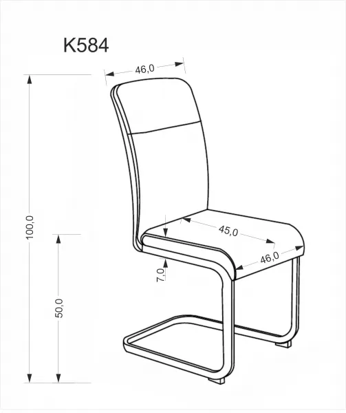 HALMAR Jídelní židle K584 béžová/kašmírová