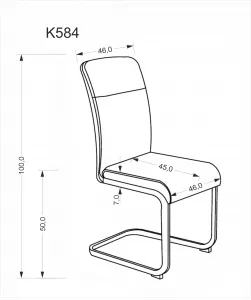 HALMAR Jídelní židle K584 béžová/kašmírová