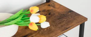 Predsieňový vešiak s botníkom Vasagle Mjora 80 cm čierny/hnedý